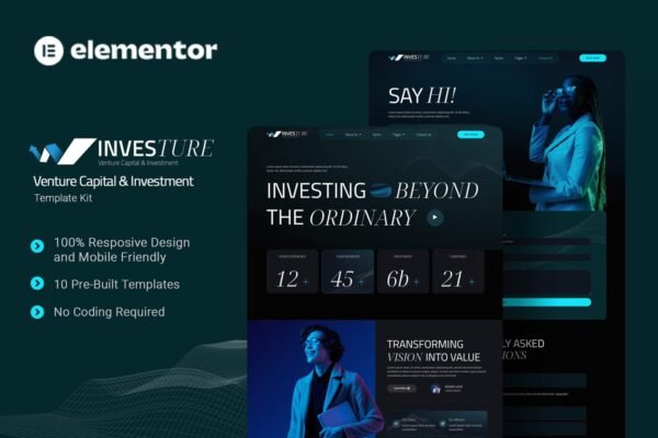 Investure - Venture Capital & Investment Elementor Template Kit