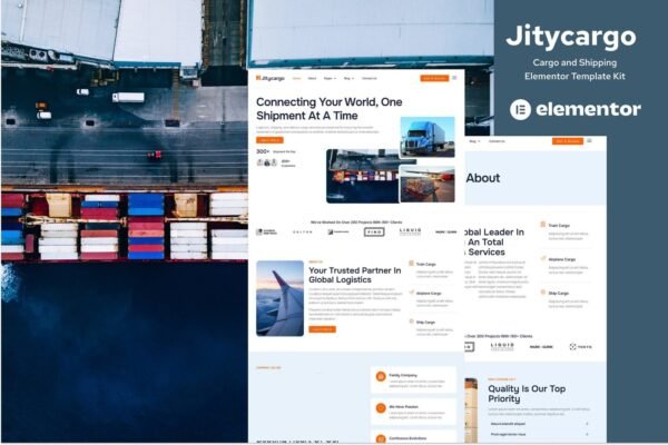 Jitycargo - Logistic Cargo & Transportation Elementor Pro Template Kit