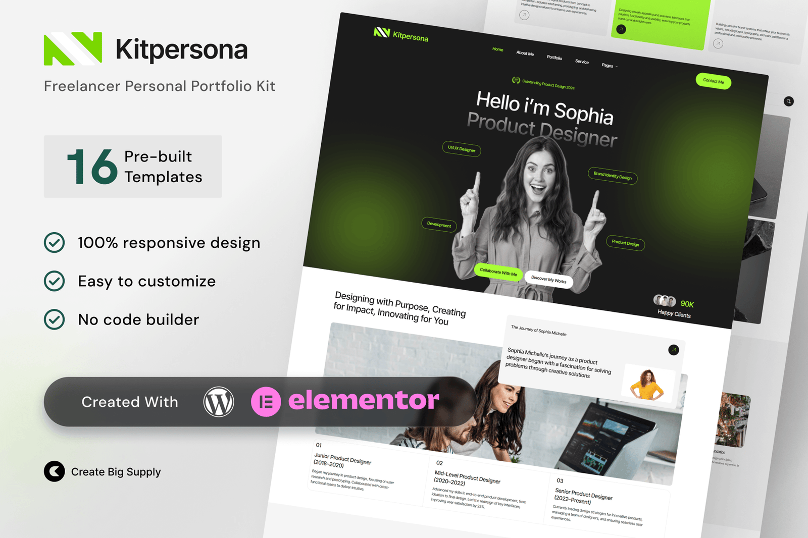 KitPersona - Freelancer Personal Portfolio Elementor Template Kit 1 KitPersona - Freelancer Personal Portfolio Elementor Template Kit