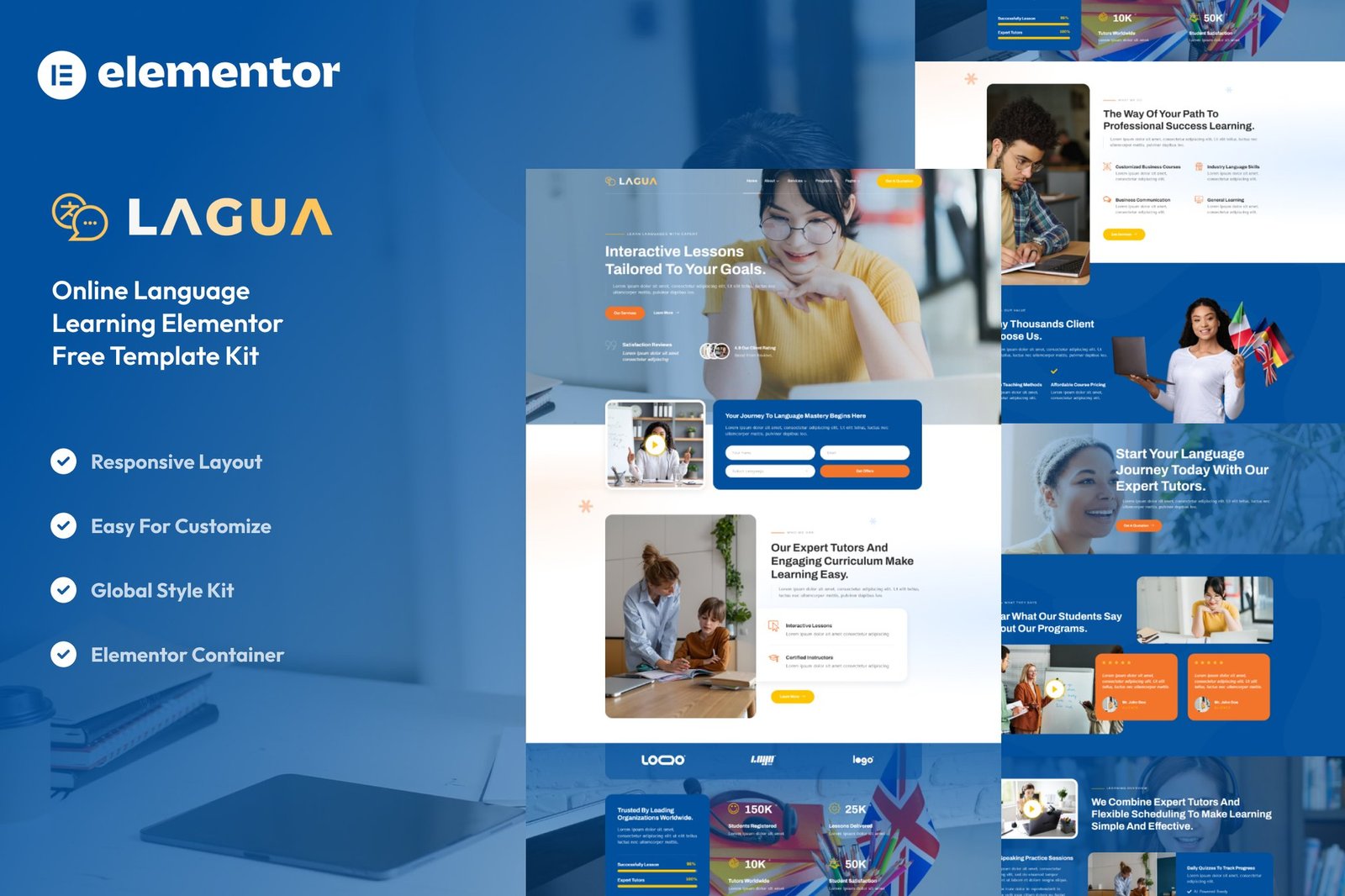Lagua - Language Course & Learning Center Elementor Template Kit