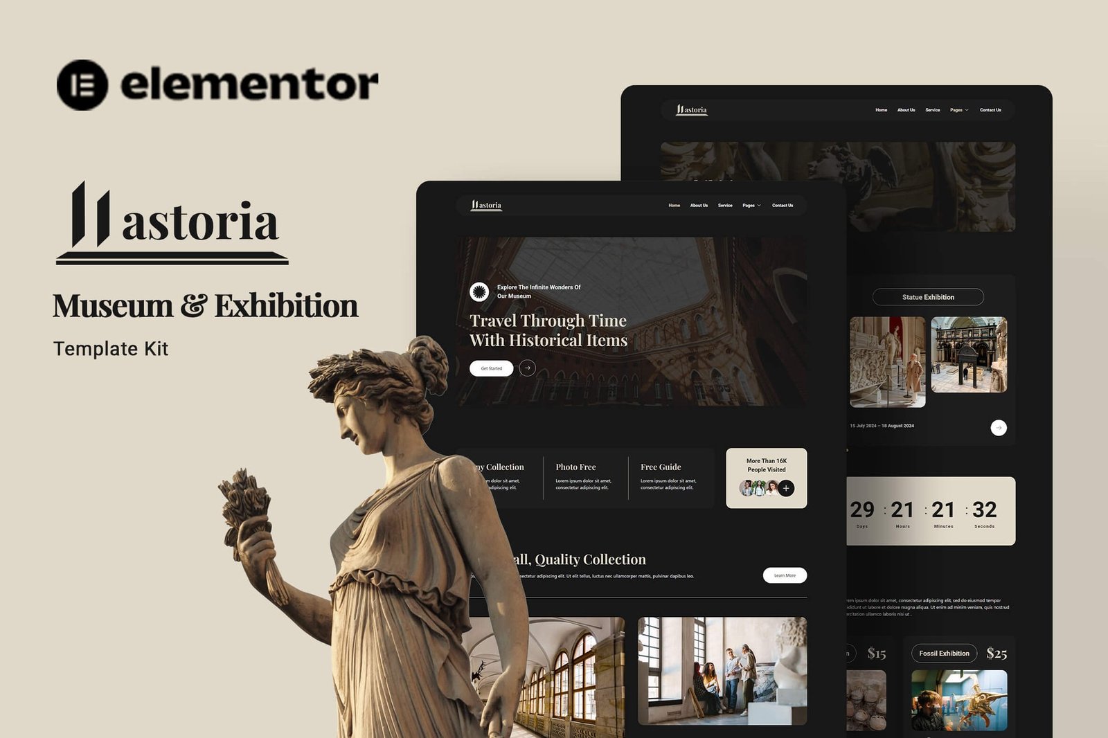 Lastoria - Museum & Exhibition Elementor Template Kit 1 Lastoria - Museum & Exhibition Elementor Template Kit