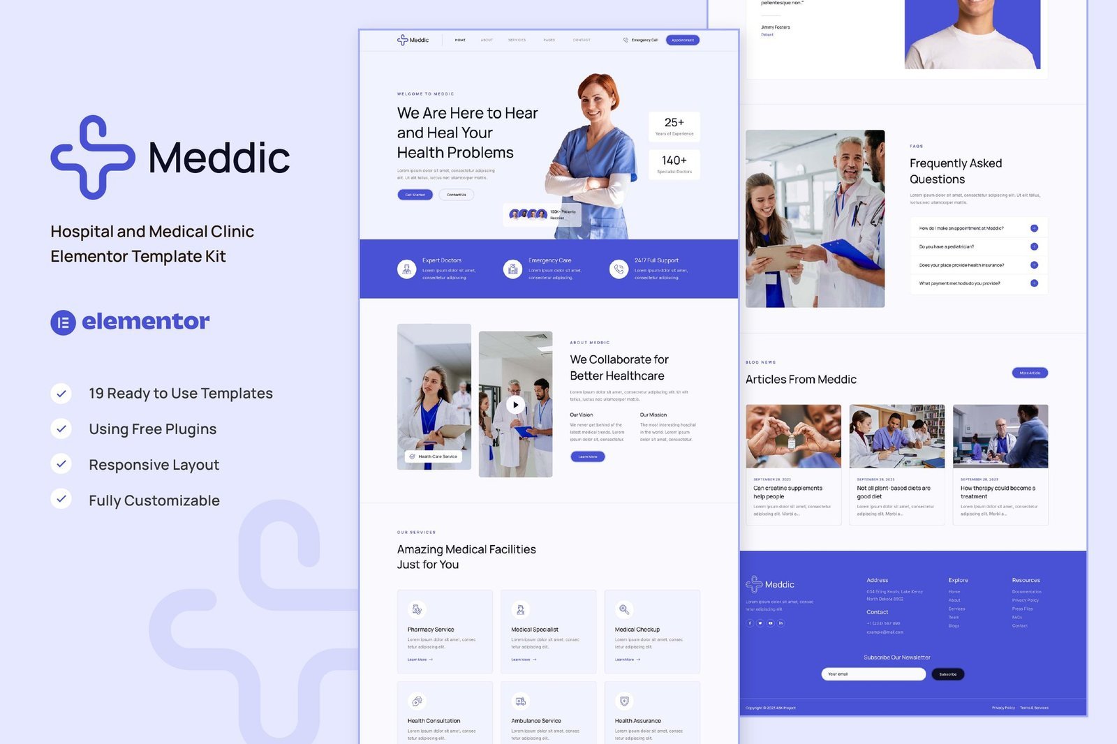 Meddic - Hospital and Medical Clinic Elementor Template Kit 1 Meddic - Hospital and Medical Clinic Elementor Template Kit