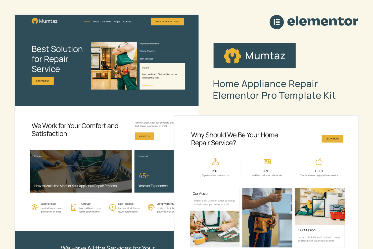 Mumtaz - Home Appliance Repair Elementor Pro Template Kit 1 Mumtaz - Home Appliance Repair Elementor Pro Template Kit