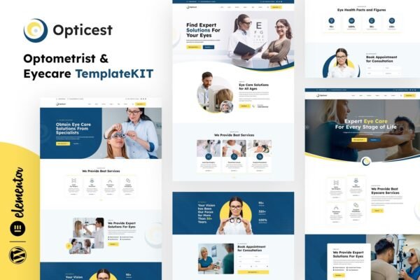 Opticest - Optometrist & Eyecare Elementor Template Kit