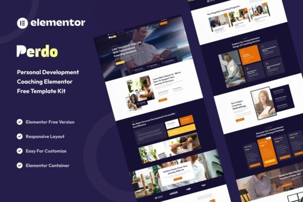 Perdo - Personal Development Coaching Elementor Template Kit