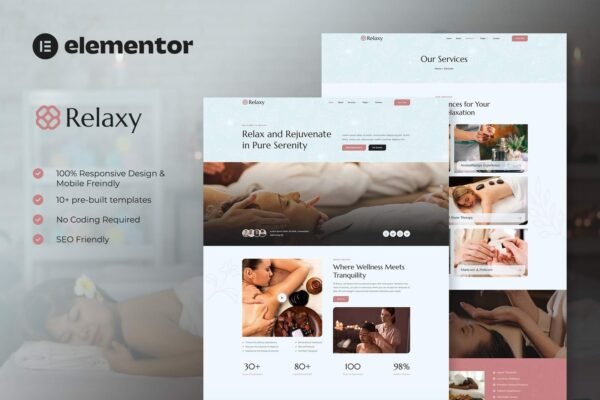 Relaxy - Spa & Wellness Elementor Template Kit