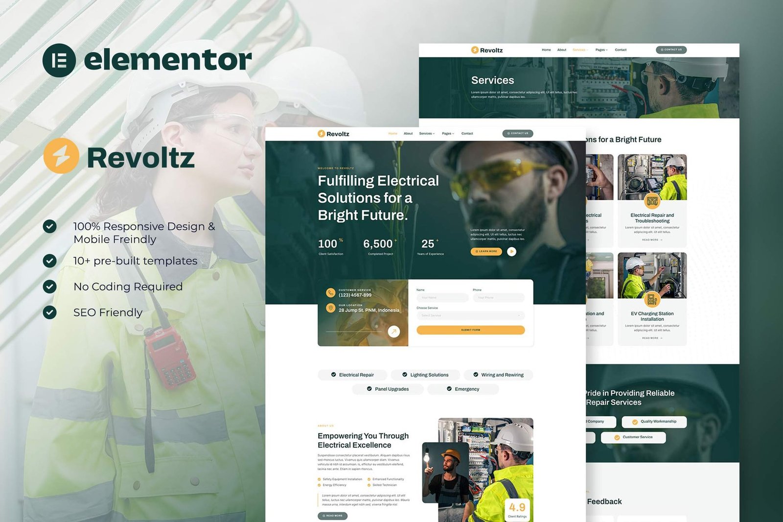 Revoltz - Electrical Installation & Maintenance Elementor Template Kit 1 Revoltz - Electrical Installation & Maintenance Elementor Template Kit