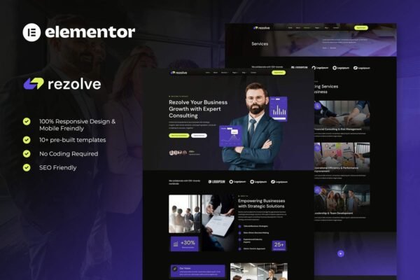 Rezolve - Business Consulting Elementor Template Kit