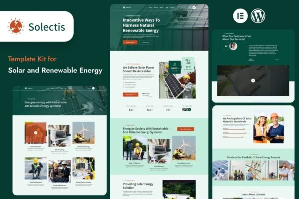 Selectis - Solar & Renewable Energy Elementor Template Kit