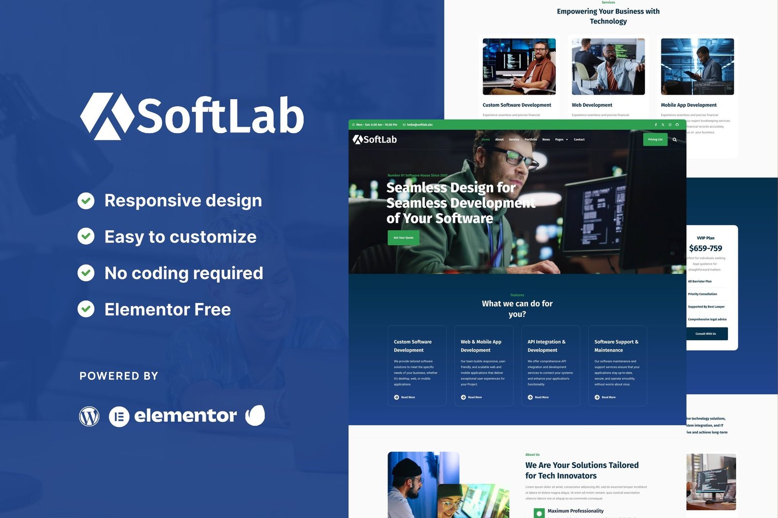 SoftLab - Technology & Software SaaS Elementor Pro Template Kit 1 SoftLab - Technology & Software SaaS Elementor Pro Template Kit