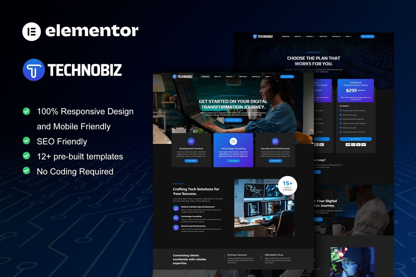 TechnoBiz - IT Solutions & Services Elementor Pro Template Kit