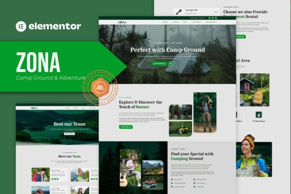 Zona Green -  NGOs Environmental Protection  Elementor Template Kit